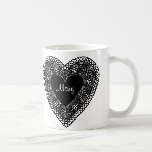Antikes Spitzenherz Kaffeetasse