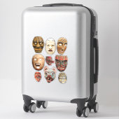 Antikes Stammesgefühl Masken Clipart Aufkleber (Koffer)