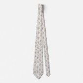 Antikes Staubblau Aquarell Blumenmuster Krawatte (Vorderseite)
