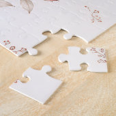 Antikes Staubiges Rosa Rosen Blumenmuster Puzzle (Seite)