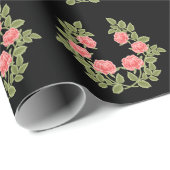 Antikes Staubrosa-Rosen-Blumenmuster - Romantisch Geschenkpapier (Rolleneckpunkt)