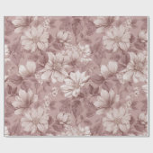 Antikes Staubrose-Cream-Blumenmuster Geschenkpapier (Flach)