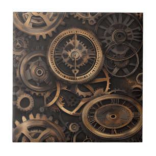 Antikes Steampunk-Keramikfliese Fliese