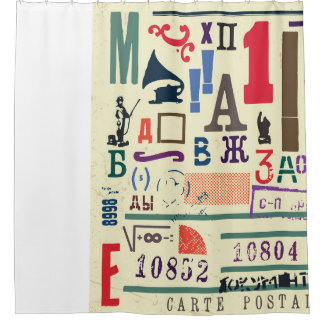 Antikes Stempel: Dokumentendekor Duschvorhang