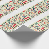 Antikes Stempel: Dokumentendekor Geschenkpapier (Ecke)