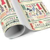 Antikes Stempel: Dokumentendekor Geschenkpapier (Rolleneckpunkt)