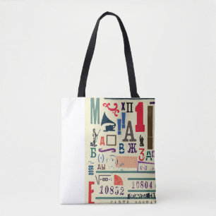 Antikes Stempel: Dokumentendekor Tasche