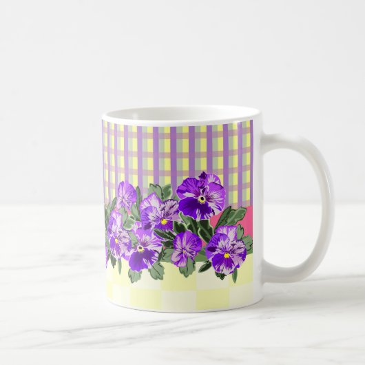 Antikes Stiefmütterchen-Kaffeetasse Kaffeetasse (Rechts)