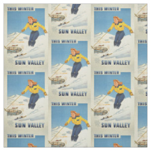 Antikes Sun Valley, Idaho individuell gestaltbarer Stoff