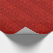 Antikes Tapetenmuster Rot Geschenkpapier (Ecke)