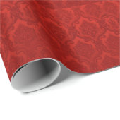 Antikes Tapetenmuster Rot Geschenkpapier (Rolleneckpunkt)