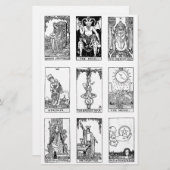antikes Tarot Briefpapier (Vorne/Hinten)