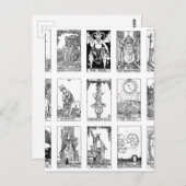 antikes Tarot Postkarte (Vorne/Hinten)