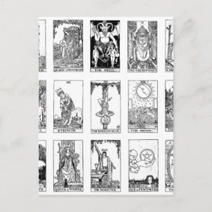 antikes Tarot Postkarte