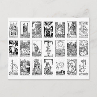 antikes Tarot Postkarte