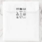 antikes Tarot Quadratischer Aufkleber (Tasche)