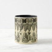 Antikes Tassel-Spitzen-Stammmuster viktorianisches Tasse (Zentrum)