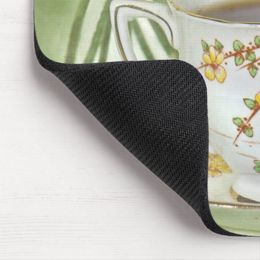 Antikes Teacup mit Daisy Mousepad (Ecke)