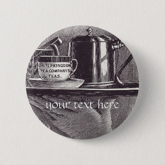 Antikes Teetablett Button (Vorderseite)