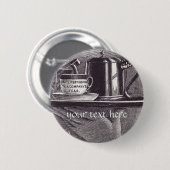 Antikes Teetablett Button (Vorne & Hinten)