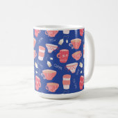 Antikes Teetassen-Teekannen-Muster Kaffeetasse (VorderseiteRechts)