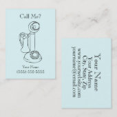 Antikes Telefon-Nennen/Visitenkarte Telefonnummerkarte (Vorne/Hinten)