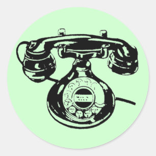 Antikes Telefon Runder Aufkleber