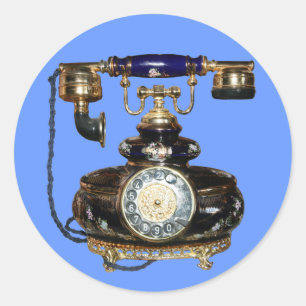 Antikes Telefon Runder Aufkleber