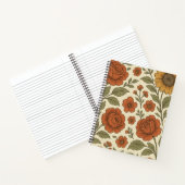 Antikes Terrakotta-Rosen-Blumenmuster Notizblock (Innenseite)