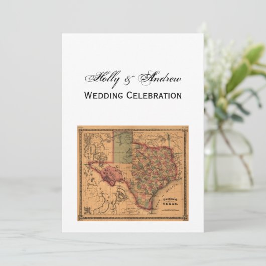 * Antikes Texas Karte #1 (Stehend Vorderseite)