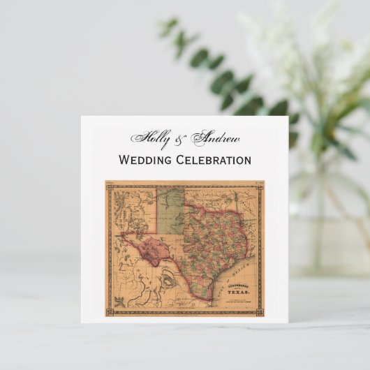 * Antikes Texas Karte #1 (Stehend Vorderseite)