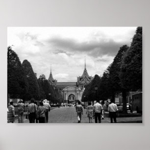Antikes Thailand Bangkok Touristen königliches Pal Poster