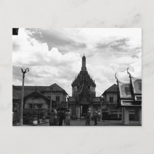 Antikes Thailand Bangkok Wat Phra Kaew Touristen Postkarte