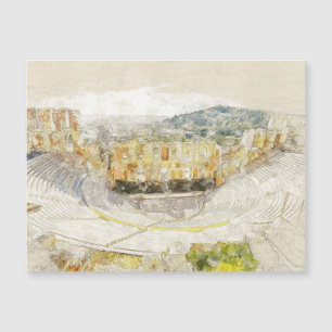 Antikes Theater Athen Griechenland - Klassische Ku Magnetkarte