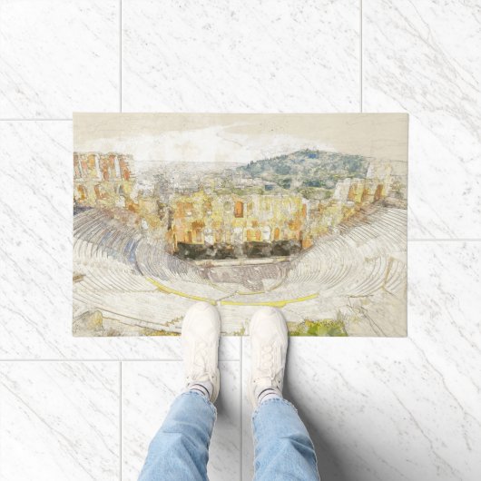 Antikes Theater in Athen, Griechenland Fußmatte (Indoor)