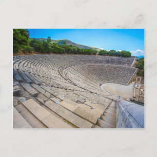 antikes Theater in Epidaurus, Argolis, Griechenlan Postkarte