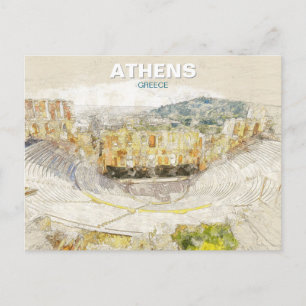 Antikes Theater von Athen Griechenland Postkarte