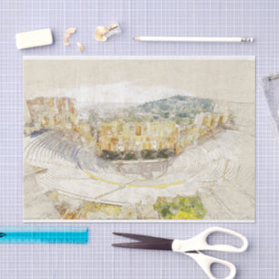 Antikes Theater von Athen Griechenland Taschentuch Seidenpapier
