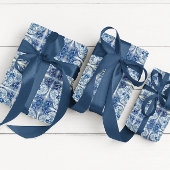Antikes Tile in Delft Blue Geschenkpapier Set