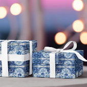 Antikes Tile in Delft Blue Geschenkpapier Set