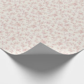 Antikes Toile-Blumenmuster Rot Geschenkpapier (Ecke)