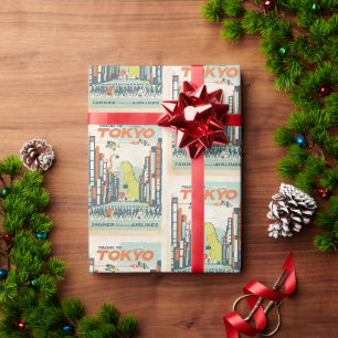 Antikes Tokio Japan Geschenkpapier