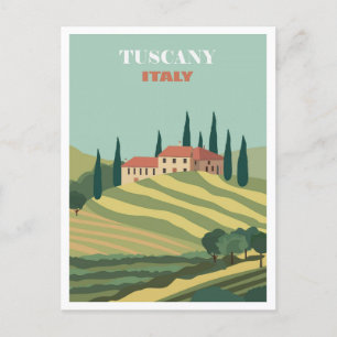 Antikes Toskana Italien Italienische Villa Retro R Postkarte