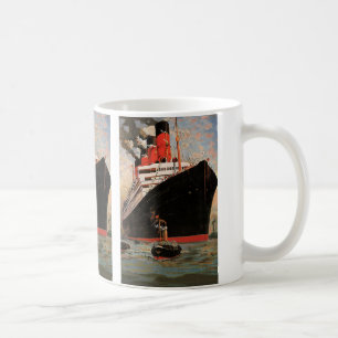 Antikes Transportmittel, Kreuzfahrtschiff Hafen-Sc Kaffeetasse