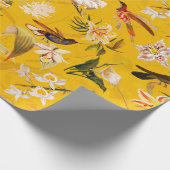 Antikes tropisches Hummingbird-Dschungelmuster Gel Geschenkpapier (Ecke)
