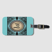 Antikes Türkisfarben Gepäckanhänger (Vorderseite (Horizontal))