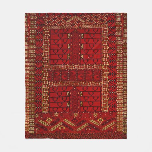 Antikes turkmenisches Design Fleecedecke (Vorderseite)
