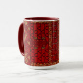 Antikes turkmenisches Design Tasse (Vorderseite Links)