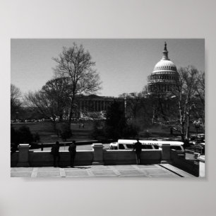 Antikes USA Washington Das Kapitol Straße Poster