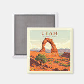 Antikes Utah Magnet (Vorderseite/Rückseite)
